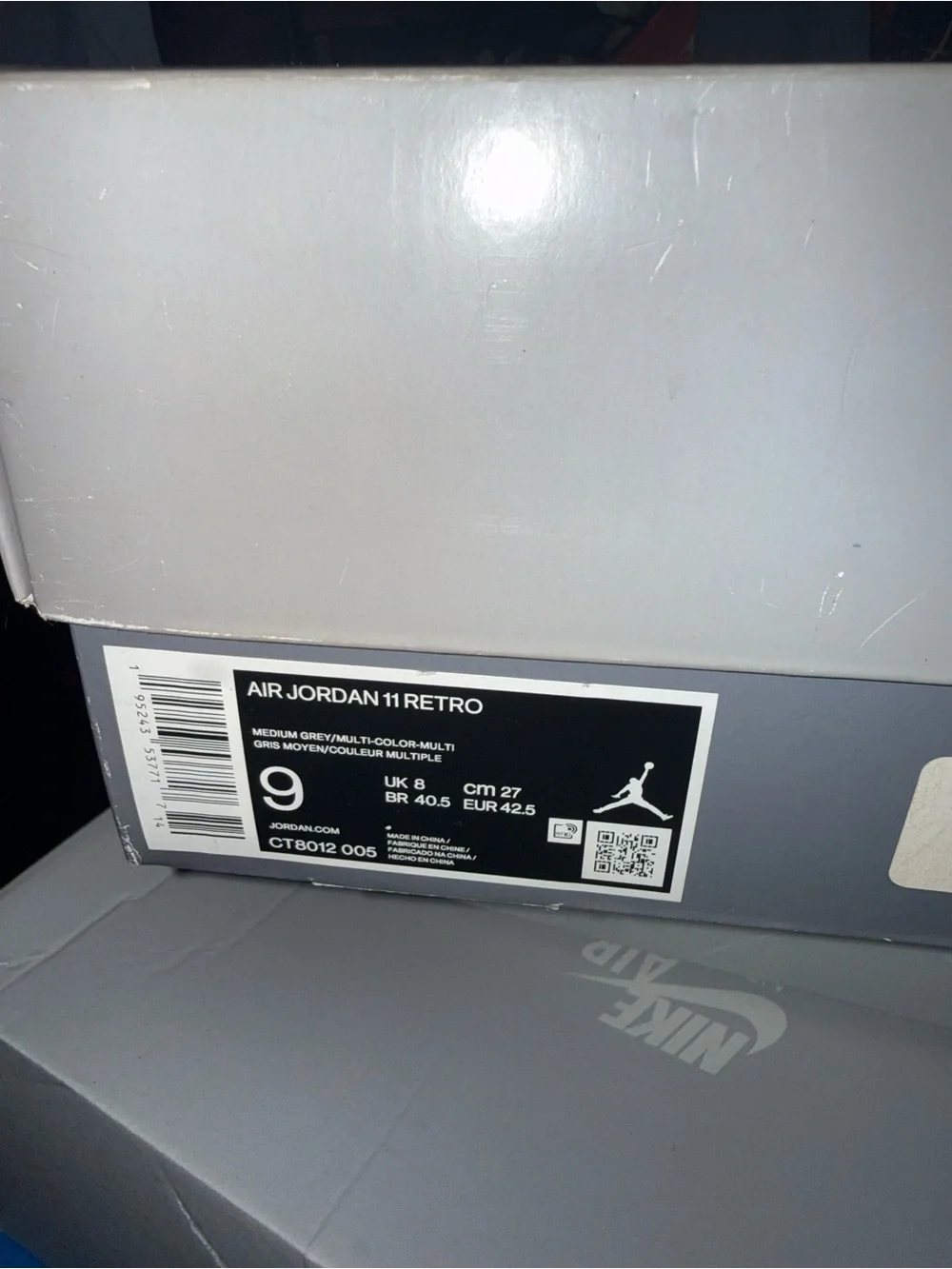 Jordan Men’s Sneakers in Gray and White with Translucent Sole